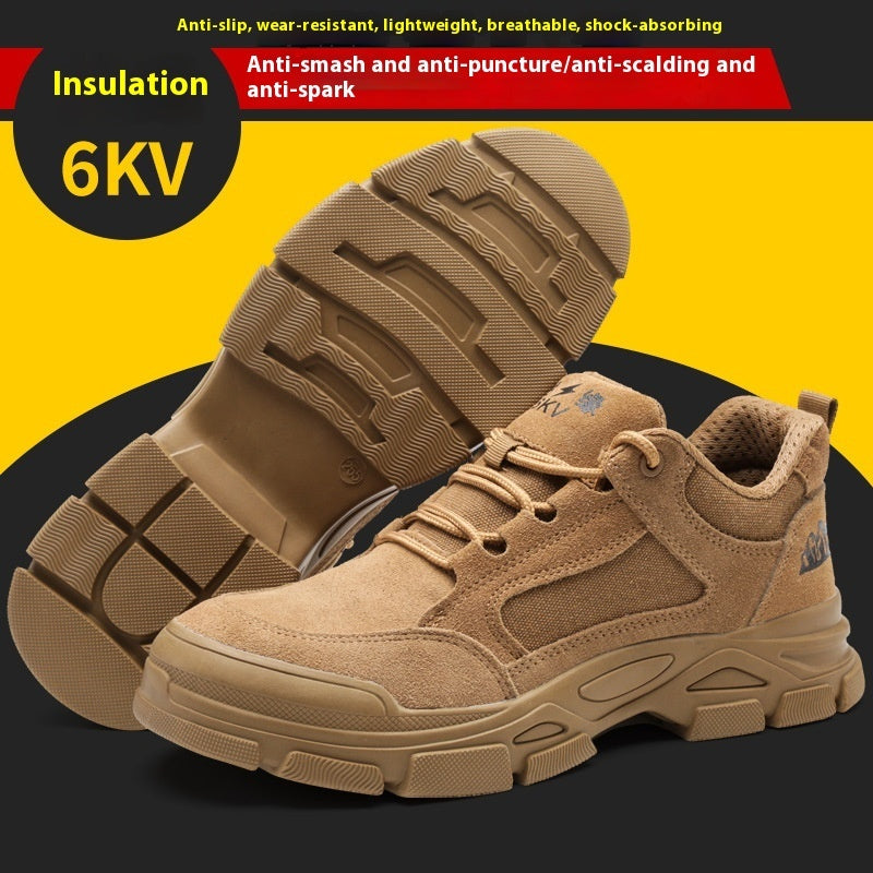 Men's Anti-smash And Anti-puncture Lightweight Wear-resistant Insulated Work Shoes