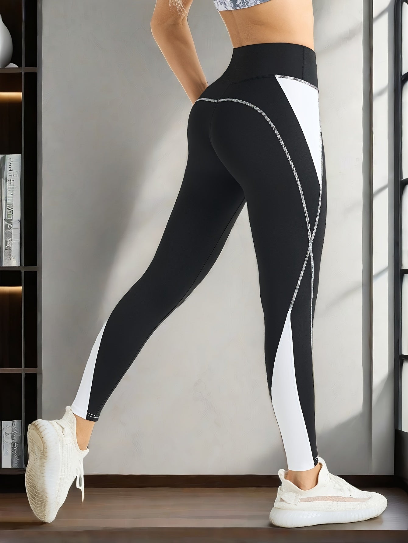 Women's Yoga Leggings With High Waistband, Moisture-Wicking, And Stretchy, Perfect For Outdoor Activities And Fitness