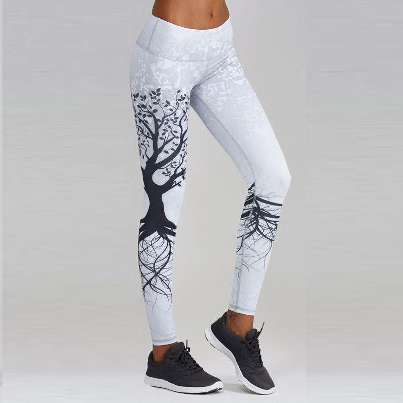 Women's Leggings Digital Print Pants Trousers Stretch Pants-Aria Doejay