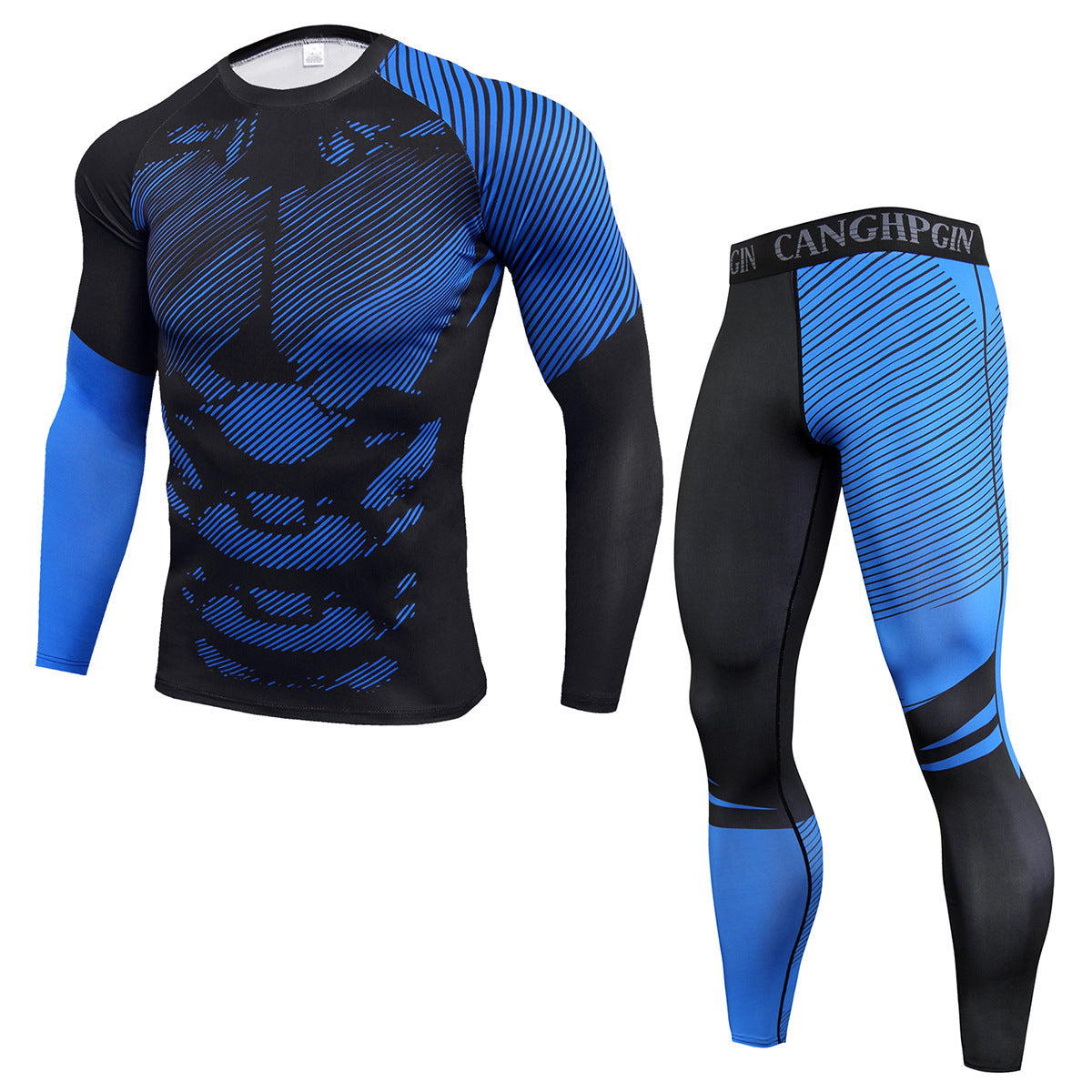 Men's PRO Tight Fitness Sports Training Suit Stretch-Aria Doejay