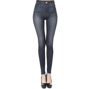 High Waisted Jeggings - Denim Leggings-Aria Doejay