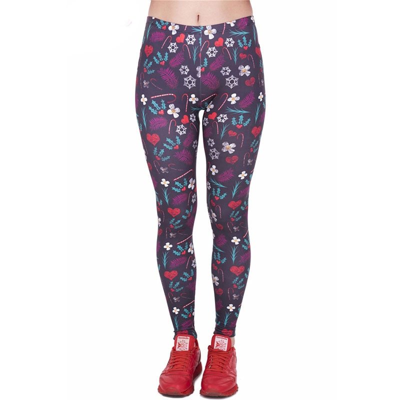 Christmas printed Capris high waisted sports Leggings-Aria Doejay