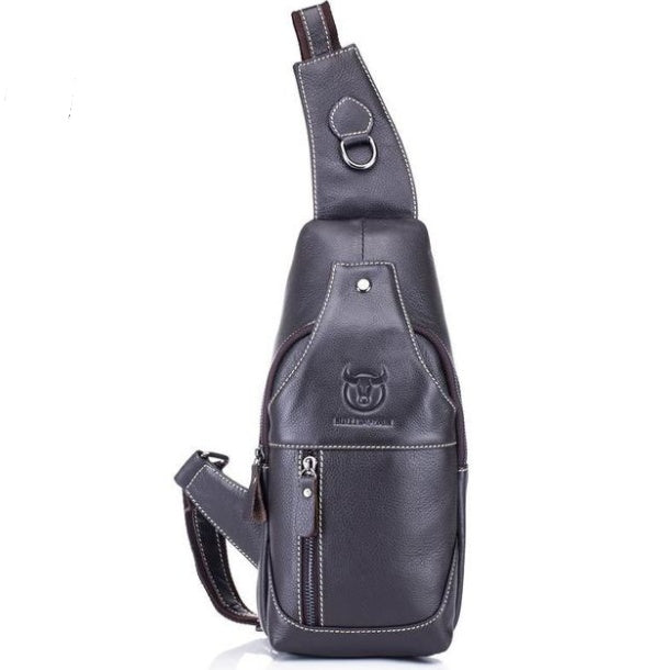 Men's Leather Shoulder Crossbody Leather Chest Bag