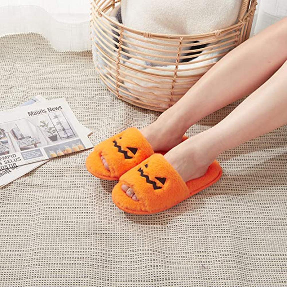 Halloween Women's Soft And Comfortable Plush Slippers Cosplay Shoes Furry Plush Slippers Kawaii Cute Shoes Home Slippers Halloween Dress Up Shoes