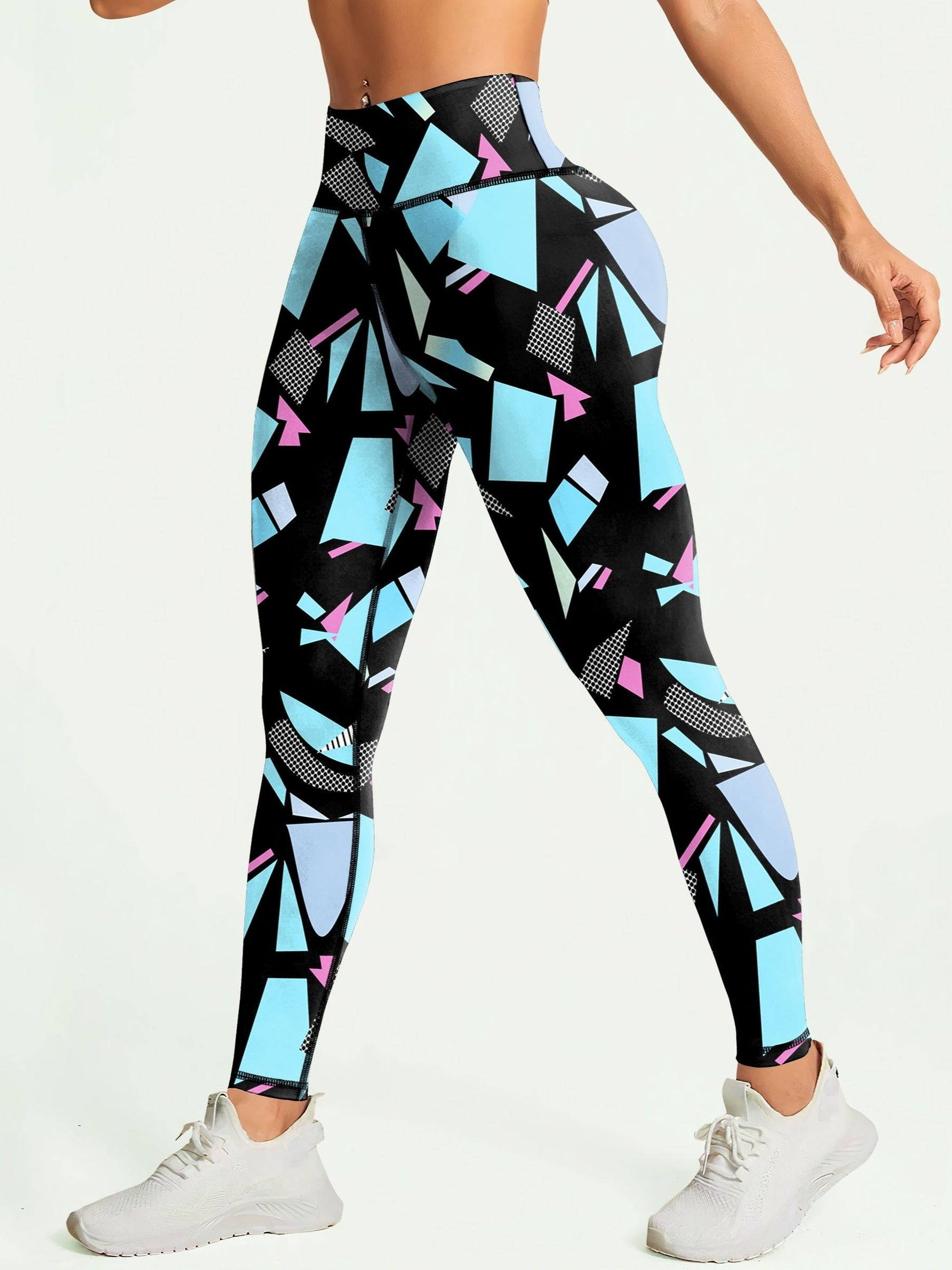 High-Quality Women's Yoga Leggings with Moisture-Wicking, Stretchy, and High Waistband, Perfect for Outdoor Fitness and Activities