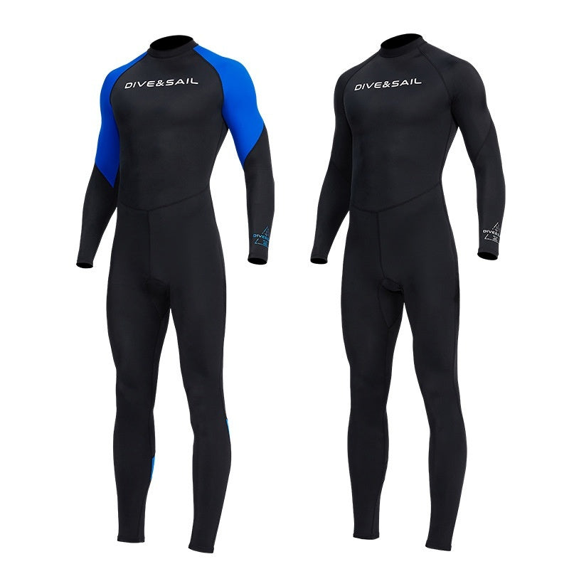 New Diving Suit Men's One-piece Thin Type Sunscreen Quick-drying Swimsuit