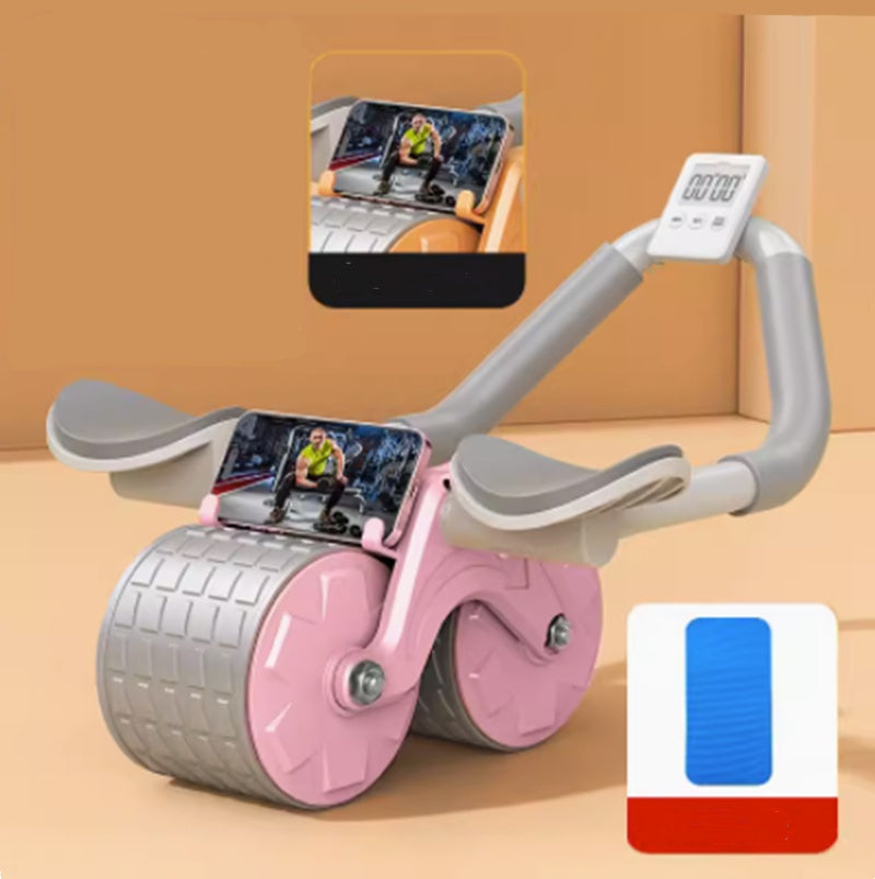 Beginner's Automatic Rebound Belly Wheel Fitness Equipment-Aria Doejay