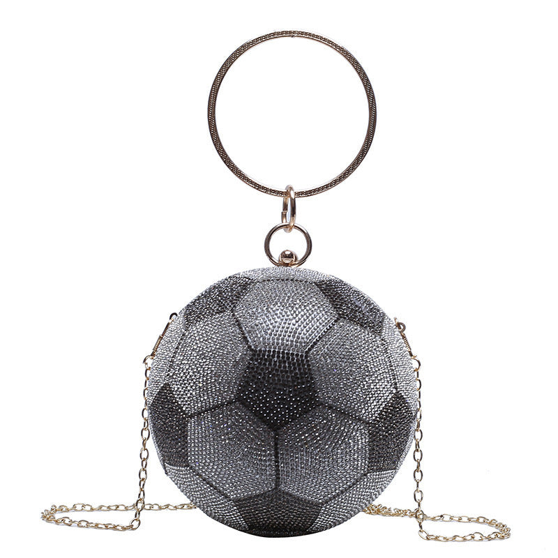 Football shape all-match chain slung personality female bag