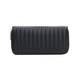 Zipped woven clutch