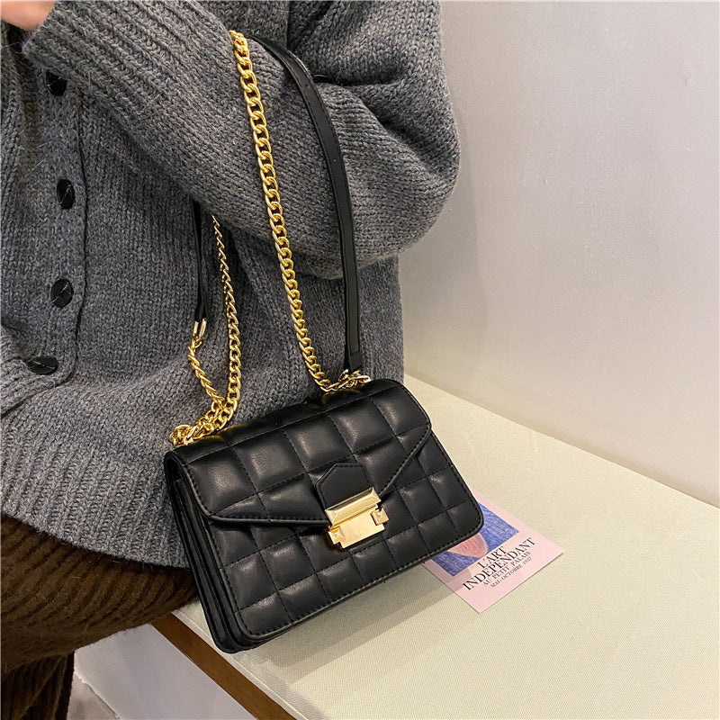 Winter texture one-shoulder diagonal small square bag