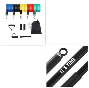 Home Fitness Equipment Tpe Latex 11 Piece Set Tensioner-Aria Doejay