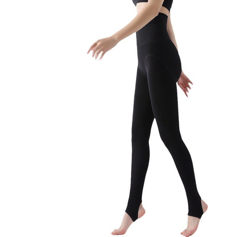 Lengthened Fake Flesh Piercing Leggings For Warmth-Aria Doejay