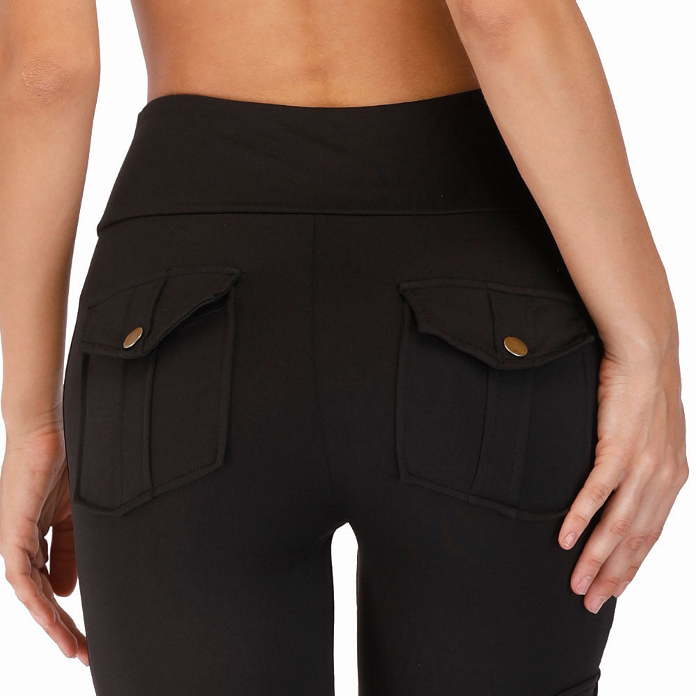 Military wind peach hip yoga pants-Aria Doejay