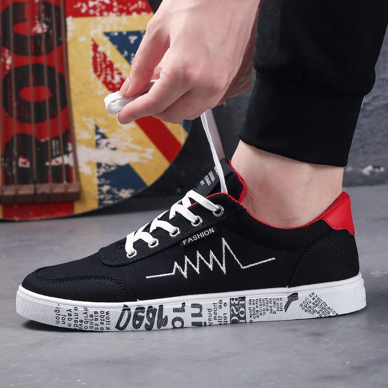 Men's canvas shoes sports casual men's shoes flat shoes men-Aria Doejay