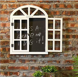 Wooden False Window Chalkboard Wall Decor-Aria Doejay