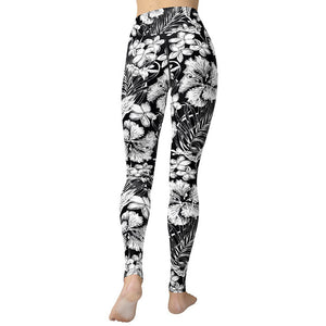 Black And White Color Sports Leggings Yoga Pants-Aria Doejay