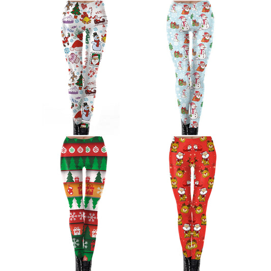 Christmas Printed leggings-Aria Doejay