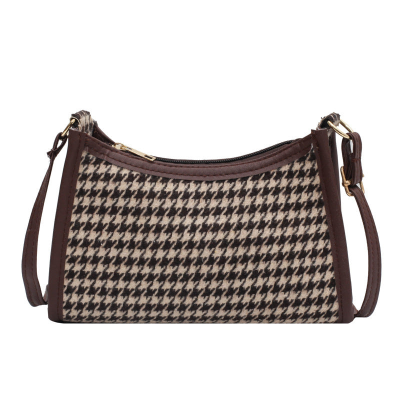 All-match Underarm Plaid On The New Autumn And Winter Messenger Bag Women's