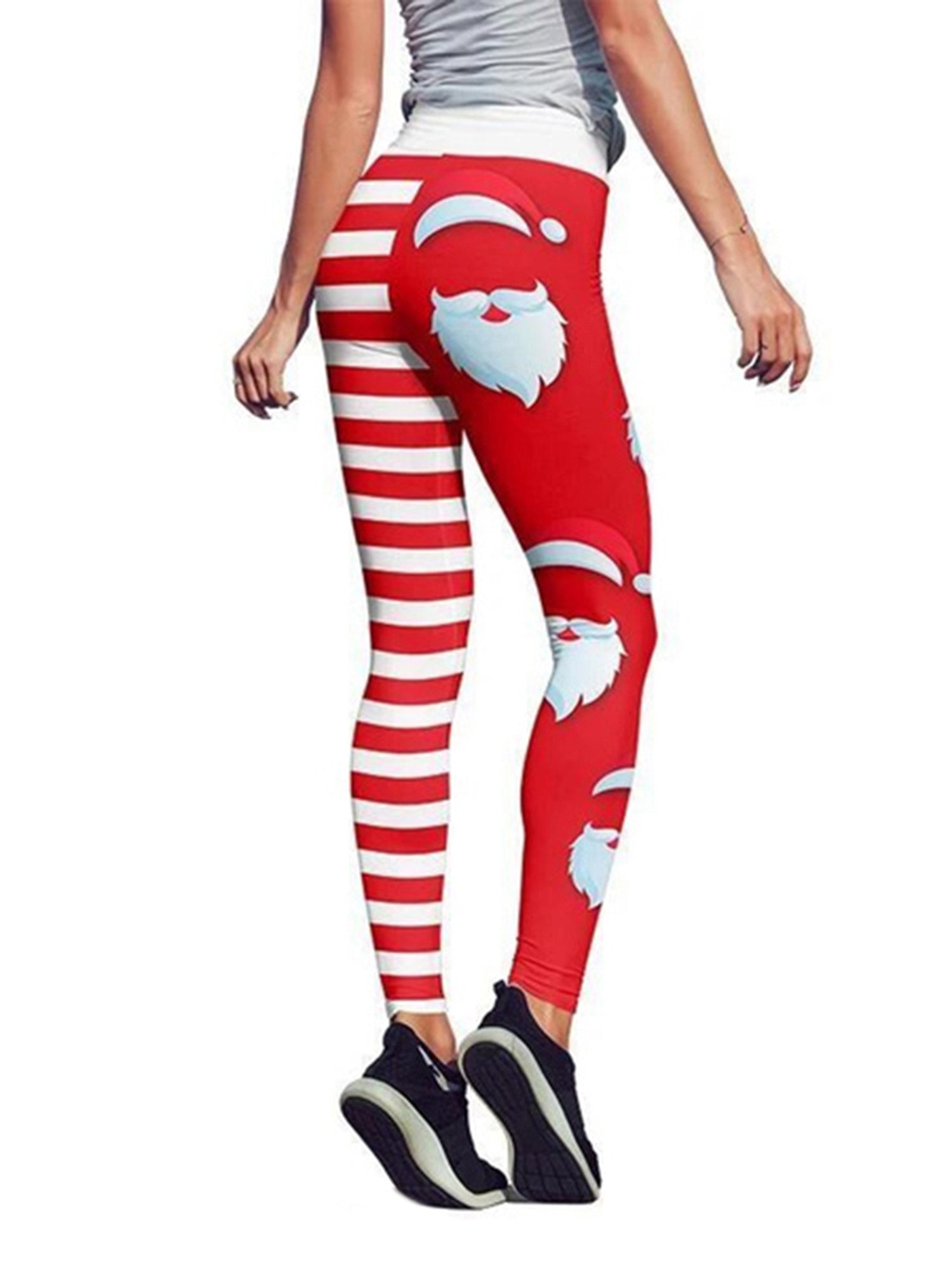 Women Christmas Leggings, Fashion Holiday Printed High Waist Compression Skinny Workout Athletic Pants