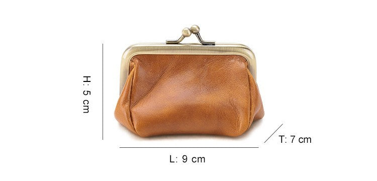 Leather Handmade Mini Storage Coin Purse