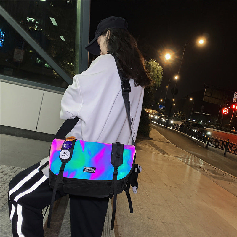 Reflective Japanese Large Capacity Student Shoulder Crossbody Bag