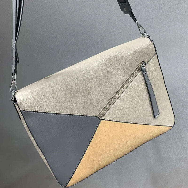 Color matching one-shoulder diagonal bag