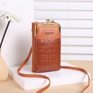 New Women's Embossed Pattern Large Capacity Diagonal Bag