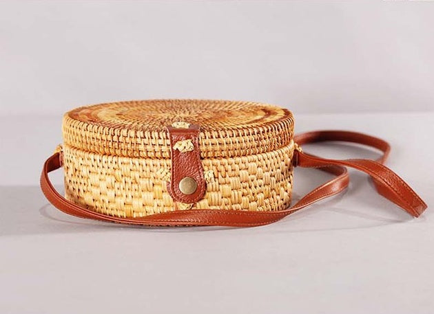 INS CHIC Handmade Crossbody bags Bohemian Straw Bags for Women Little Circle Beach Handbags Summer Vintage Rattan Bag-Aria Doejay