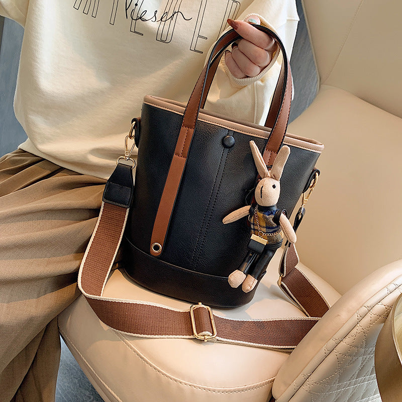 Messenger bag retro fashion portable bucket bag