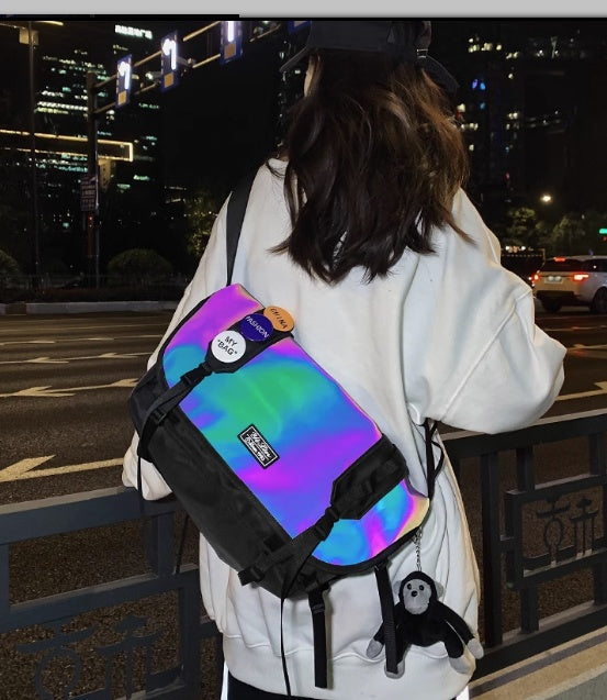 Reflective Japanese Large Capacity Student Shoulder Crossbody Bag