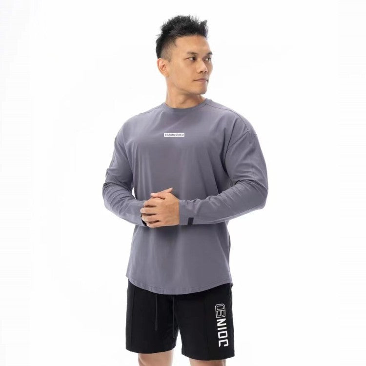 Fashion Sports Fitness Long Sleeve T-shirt Men-Aria Doejay