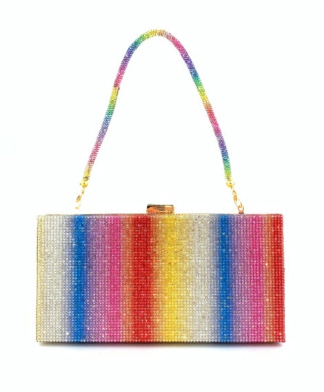 Hot Diamond Rainbow Bag Women's Dinner Handheld Bag-Aria Doejay