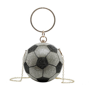 Football shape all-match chain slung personality female bag