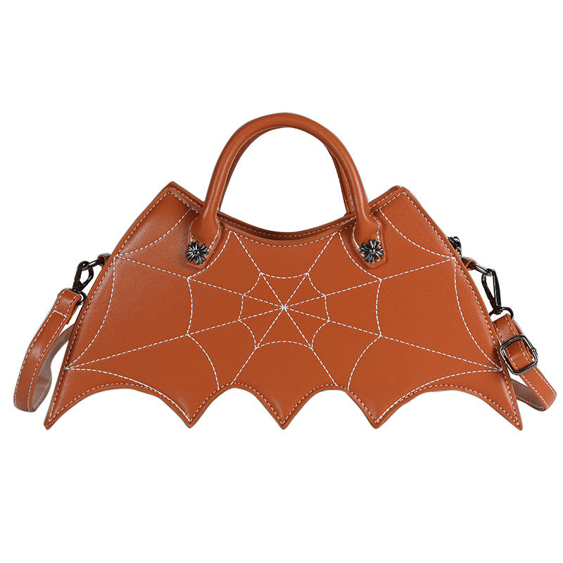 Halloween Spider Web Shape Shoulder Bags Personality Batgirl Tide Pu Handbags Fashoin Messenger Crossbody Bag-Aria Doejay