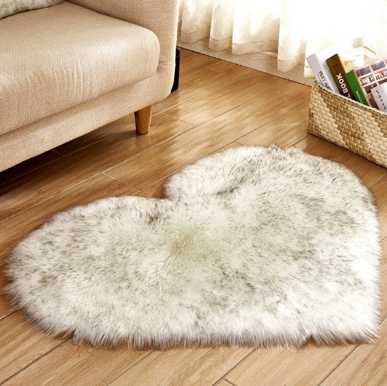 Plush Heart Shaped Carpet Non-Slip Mat Fluffy Rug Floor Mat Blanket Sofa Cushion Foot Pad Carpets For Living Room Home Decor-Aria Doejay