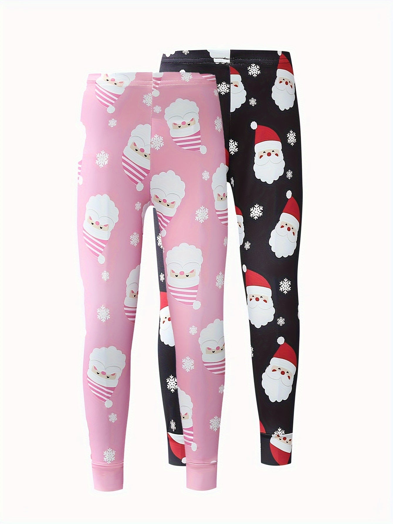 Two-Piece Festive Christmas Print Pants for Girls - Comfortable, Stylish, and Vibrant Holiday Wear - Perfect for School, Party, or Casual Occasions, Perfect for Outdoor