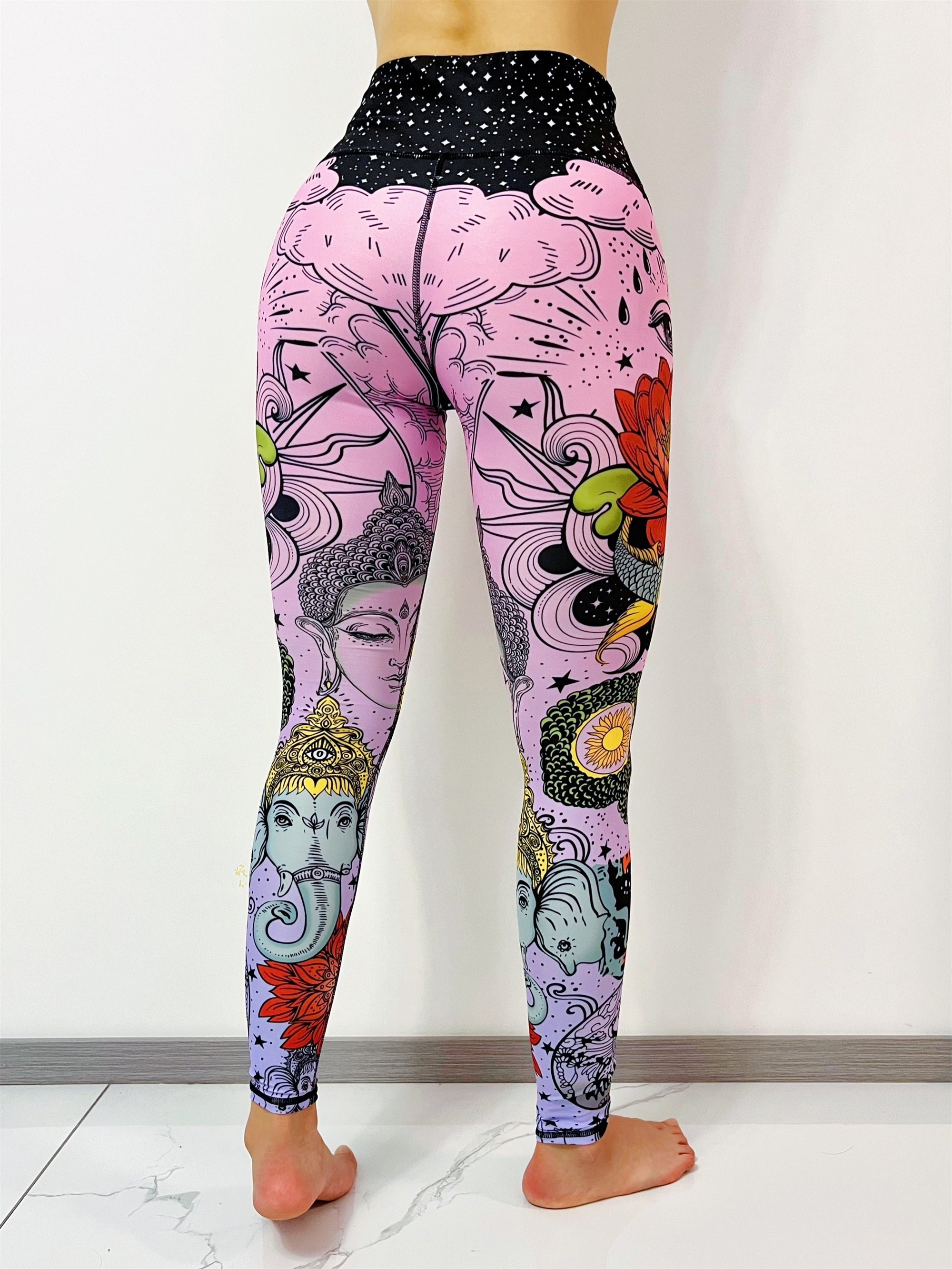 Women's Yoga Leggings With High Waistband, Moisture-Wicking, And Stretchy, Perfect For Outdoor Activities And Fitness