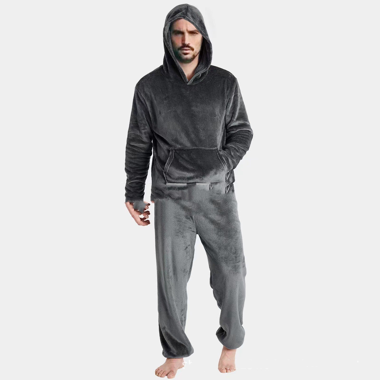 Men's Warm Hooded Trousers Suits-Aria Doejay