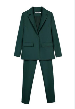 New Work Pant Suits Piece Set For Women Business Interview-Aria Doejay