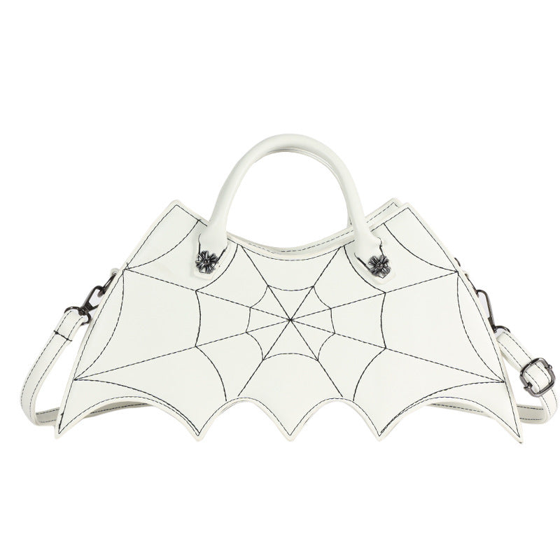 Halloween Spider Web Shape Shoulder Bags Personality Batgirl Tide Pu Handbags Fashoin Messenger Crossbody Bag-Aria Doejay