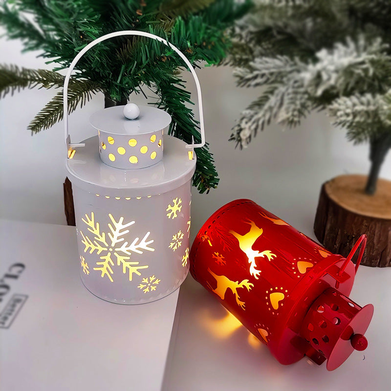 Christmas Candle Lights LED Small Lanterns Wind Lights Electronic Candles Nordic Style Creative Holiday Decoration Decorations-Aria Doejay