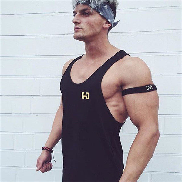 Men's Training Fitness Sleeveless Bottoming Shirt Vest-Aria Doejay