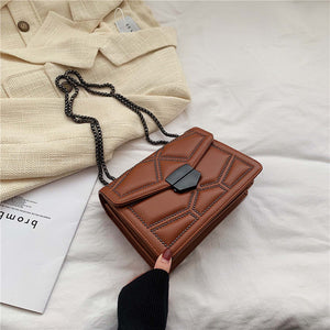 Casual Chain One Shoulder Messenger Small Square Bag