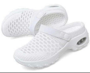 Hollow Out Shoes Mesh Casual Air Cushion Increased Sandals And Slippers-Aria Doejay