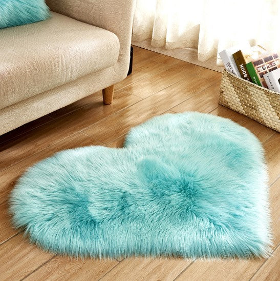 Plush Heart Shaped Carpet Non-Slip Mat Fluffy Rug Floor Mat Blanket Sofa Cushion Foot Pad Carpets For Living Room Home Decor-Aria Doejay