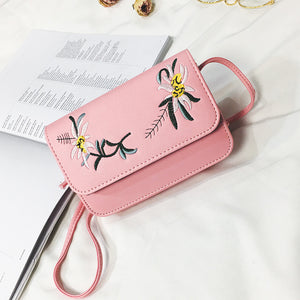 Fashion embroidery small package female new spring and summer leisure bag trend diagonal small bag chain