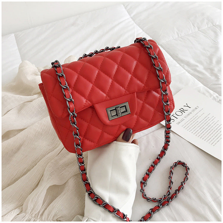 Casual Diamond Crossbody Small Square Bag