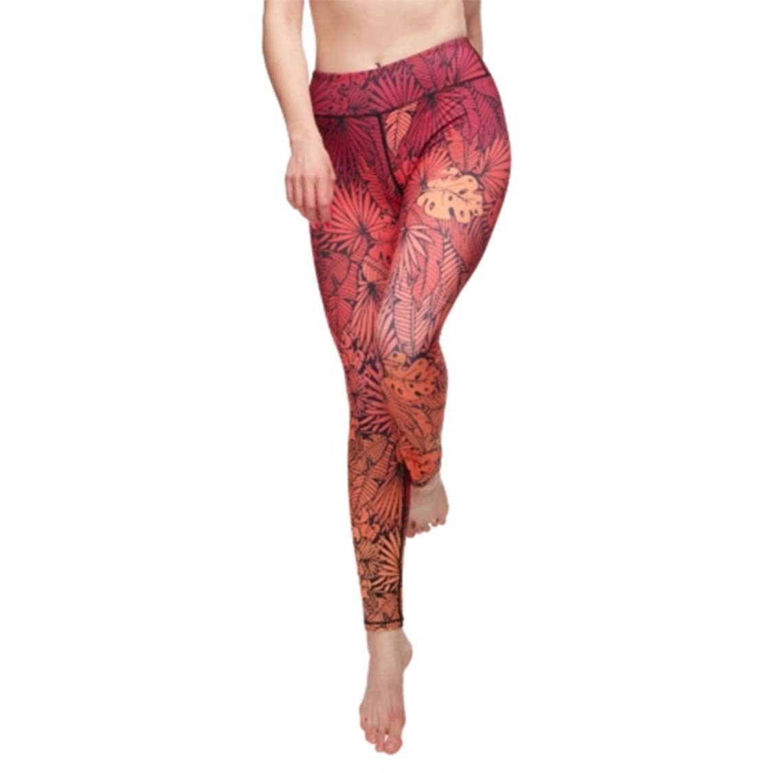 Floral Printed Set Yoga Pants Pilates Training Wear-Aria Doejay