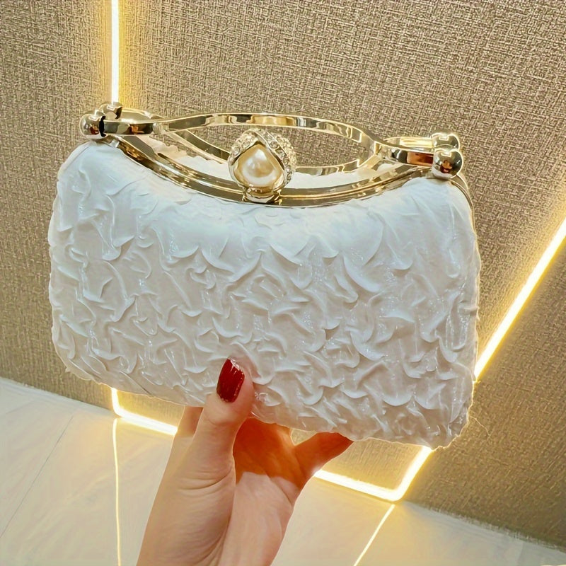 Banquet Handbag Socialite Evening Gown Pleated Handbag Cheongsam Bag Crossbody Dinner Bag