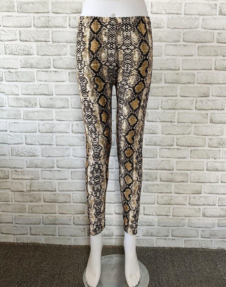 Brushed Cotton Print Camouflage Outerwear Leggings-Aria Doejay